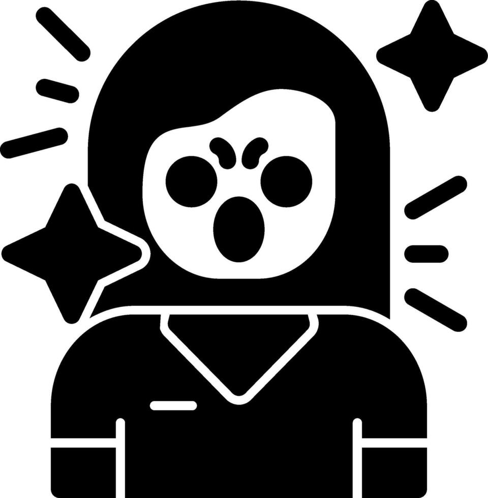 Surprise Glyph Icon vector
