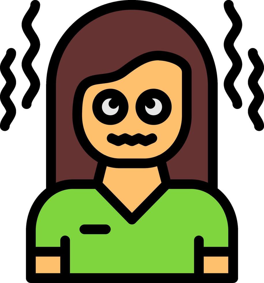 Disgust Line Filled Icon vector