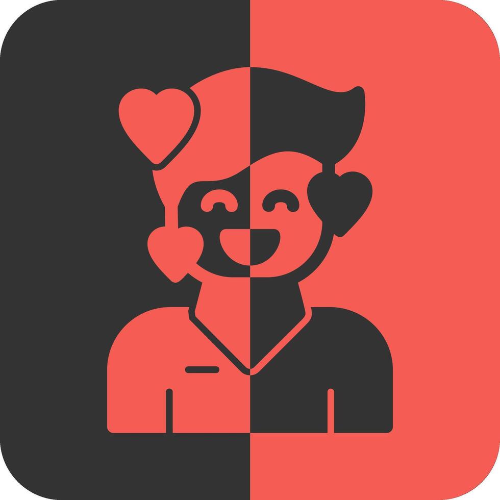 Love Red Inverse Icon vector