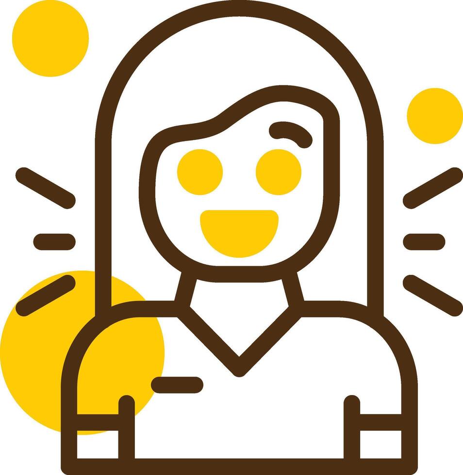 Excitement Yellow Lieanr Circle Icon vector