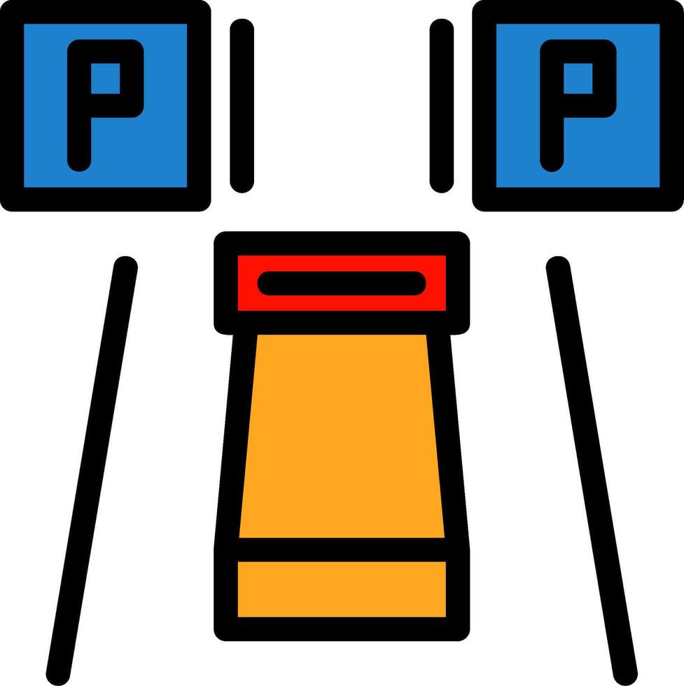 Parking reservation Line Filled Icon vector