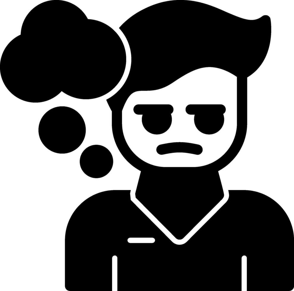 Boredom Glyph Icon vector