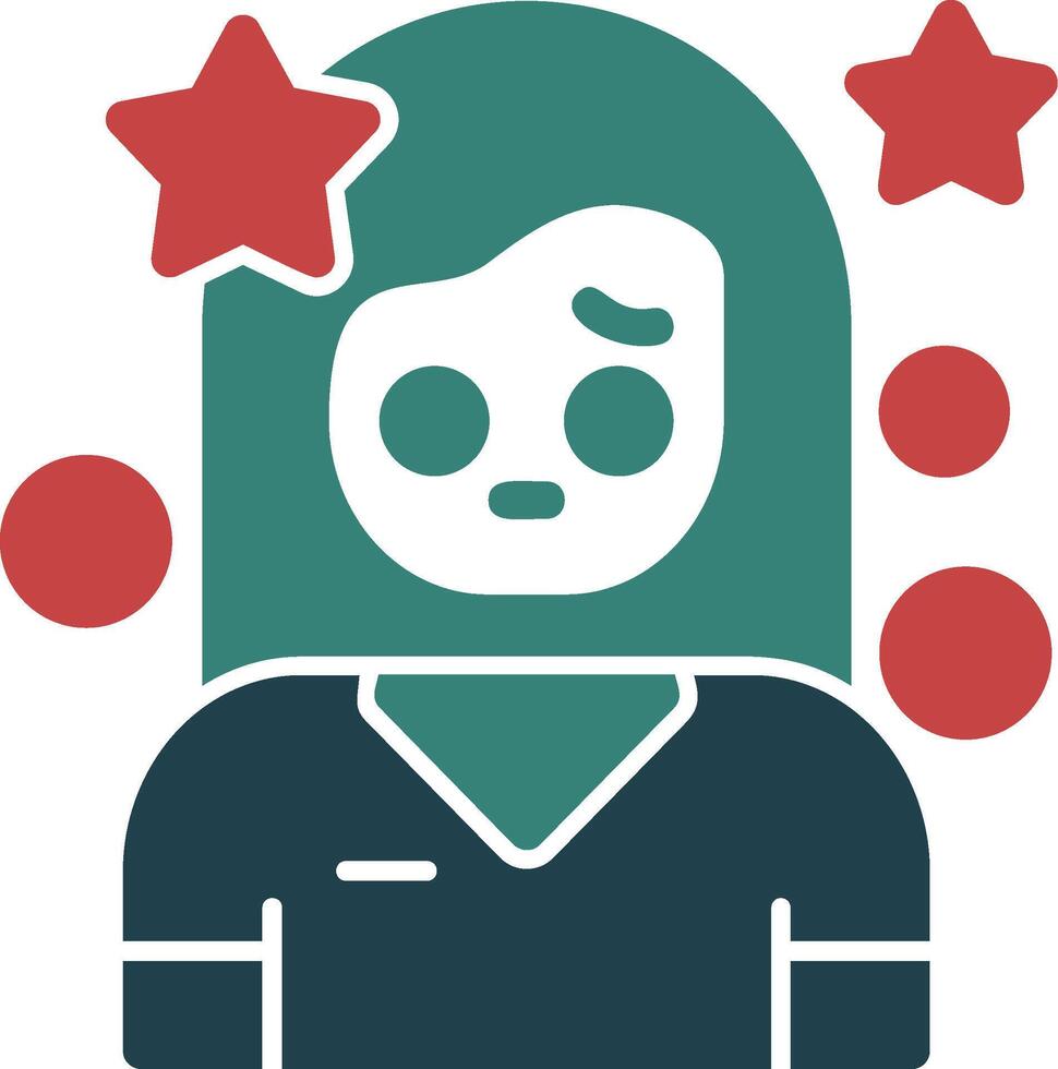 Hope Glyph Two Color Icon vector