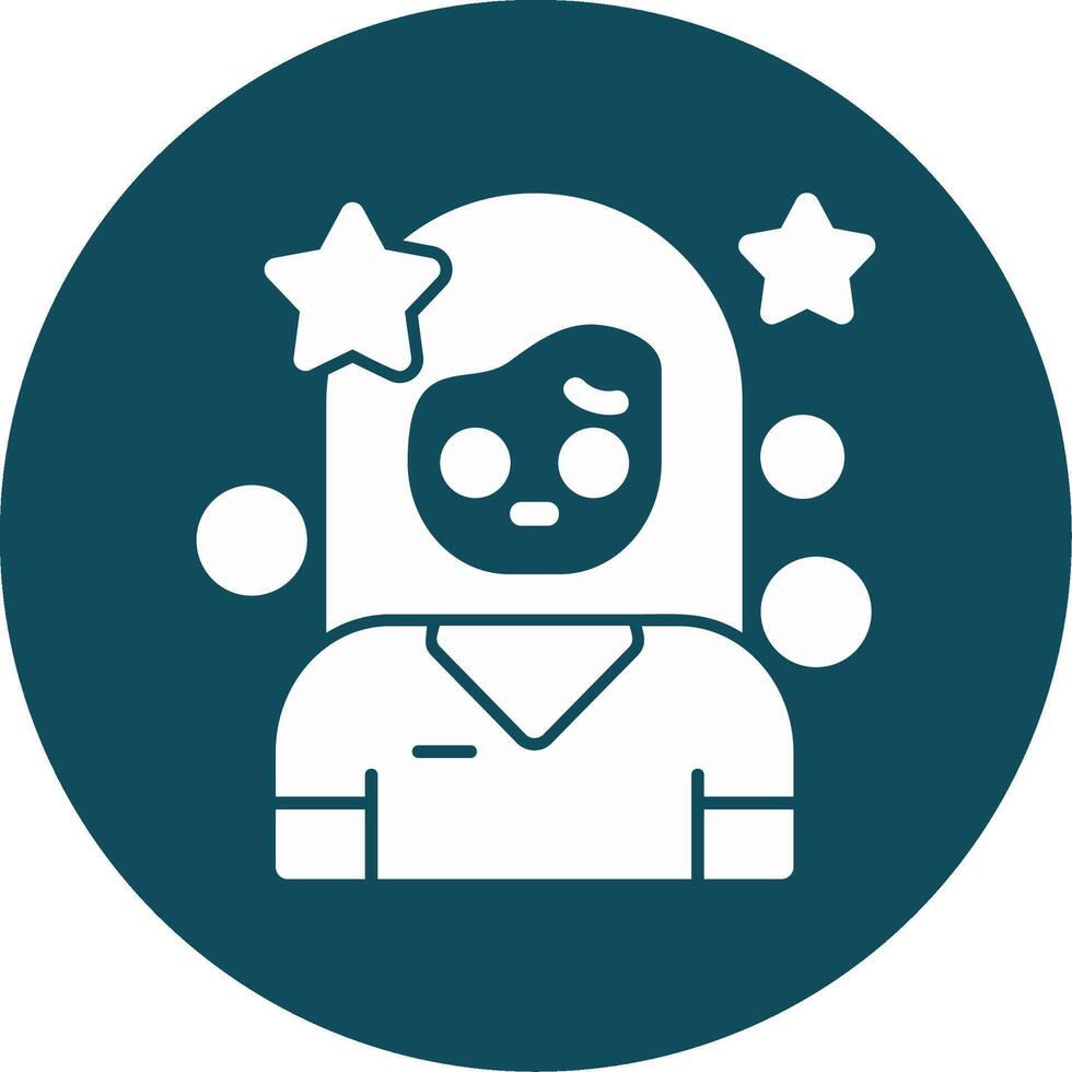 Hope Glyph Circle Icon vector