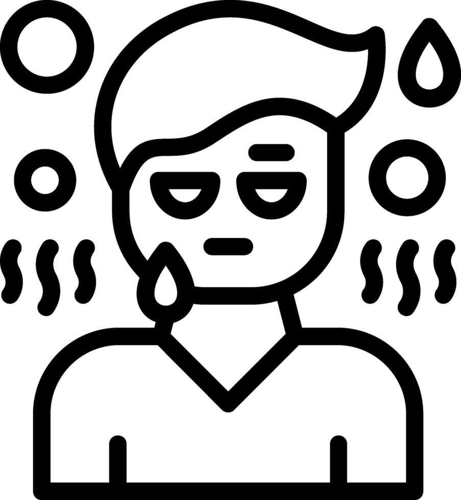 Guilt Line Icon vector