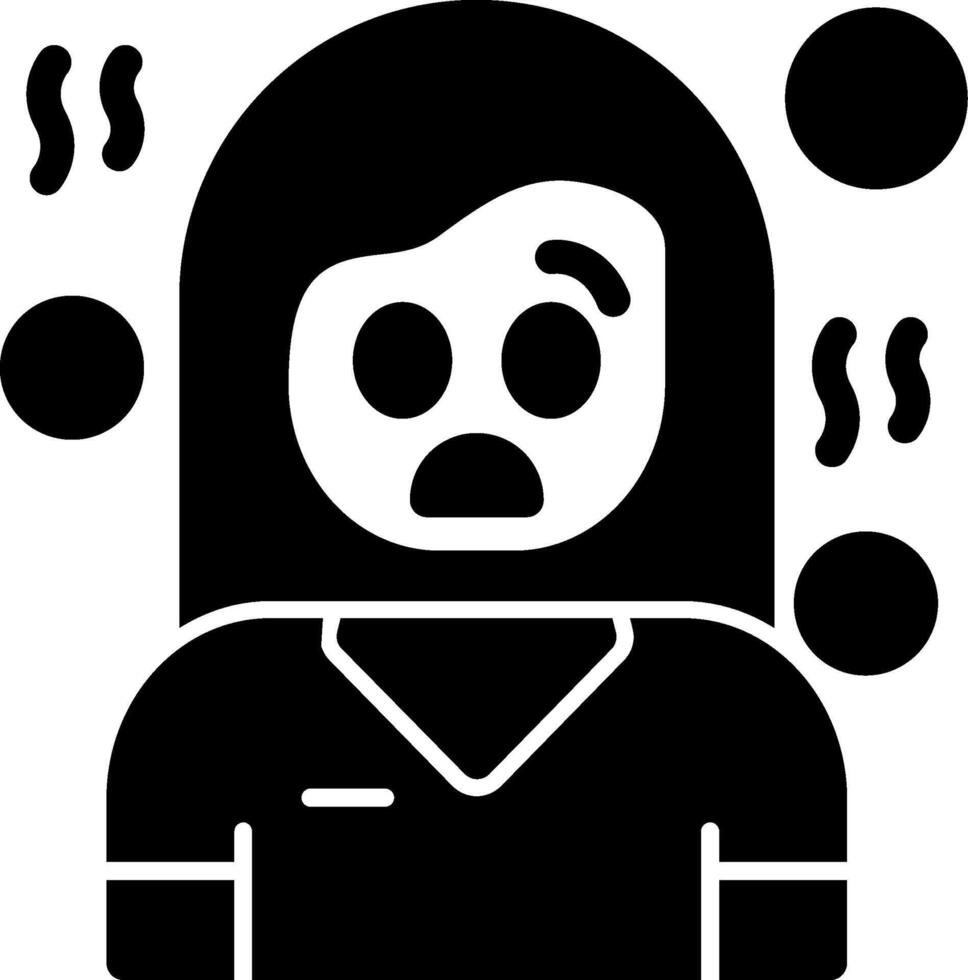 Shame Glyph Icon vector