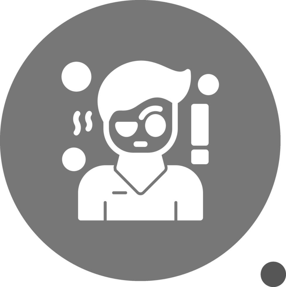 Curiosity Glyph Shadow Icon vector