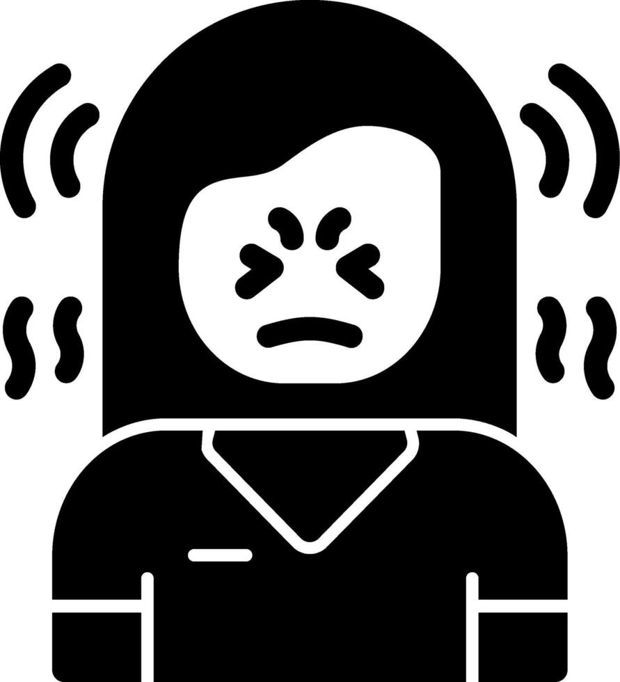 Frustration Glyph Icon vector