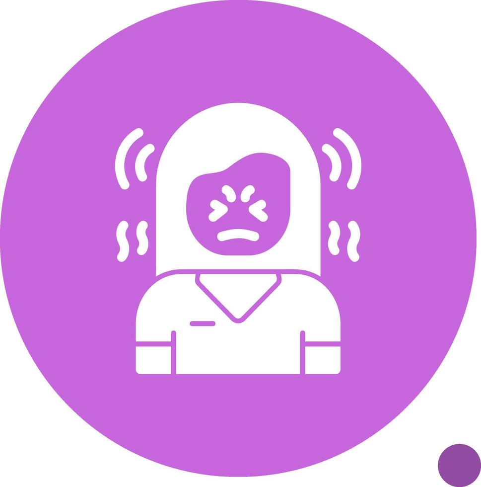 Frustration Glyph Shadow Icon vector