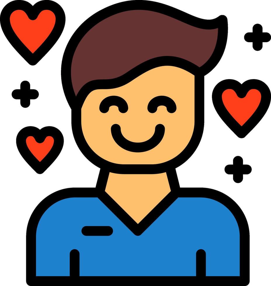 Affection Line Filled Icon vector