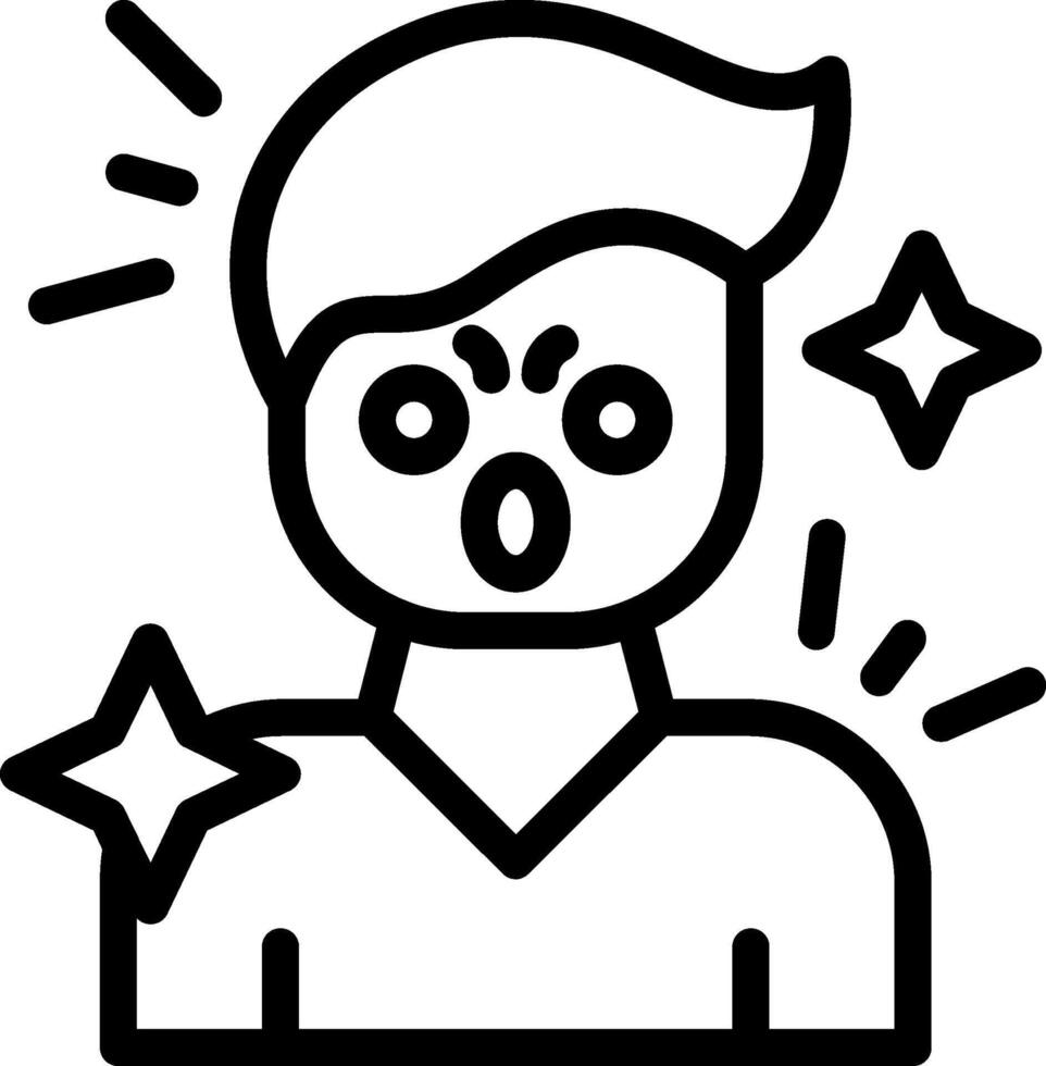 Surprise Line Icon vector