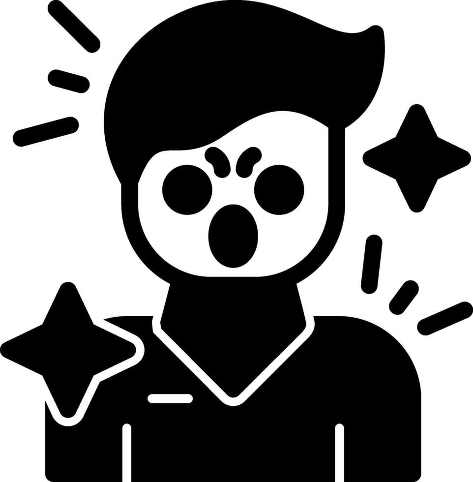 Surprise Glyph Icon vector