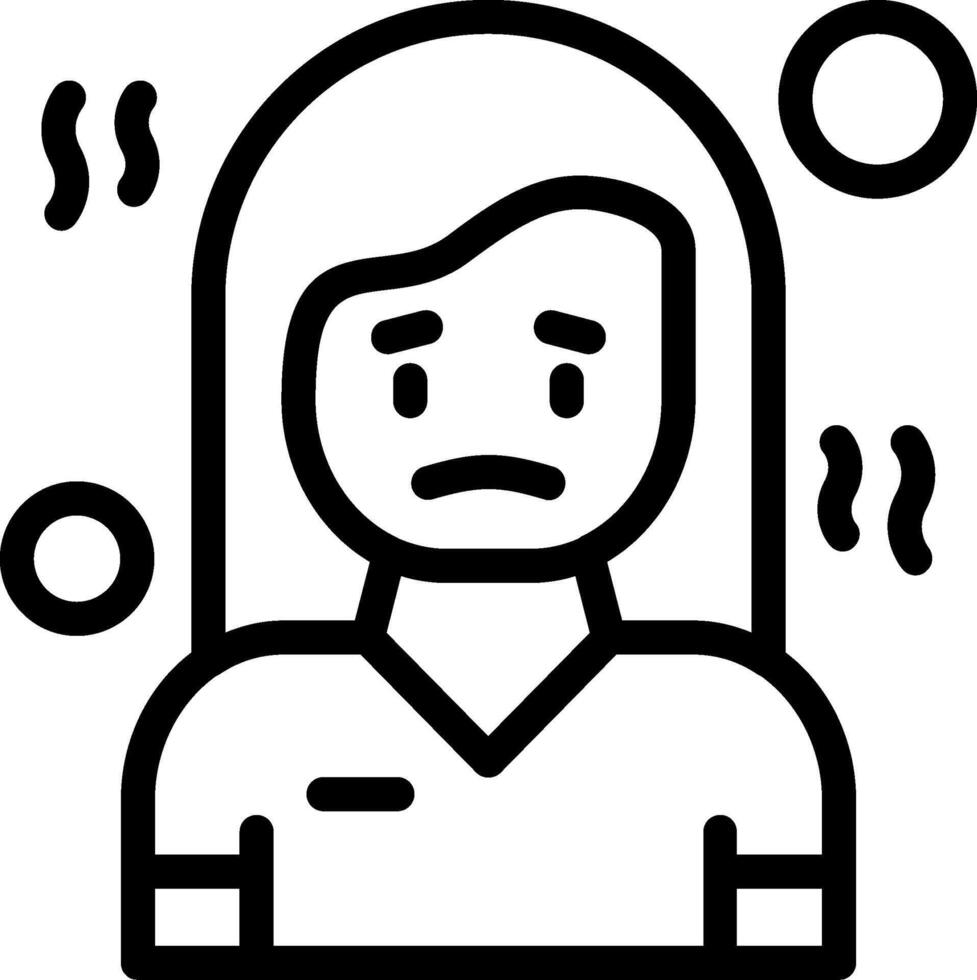 Disappointment Line Icon vector