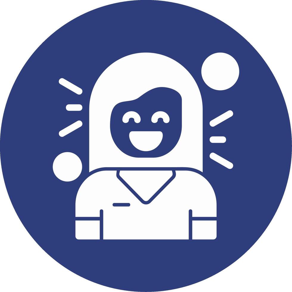 Gratitude Glyph Circle Icon vector