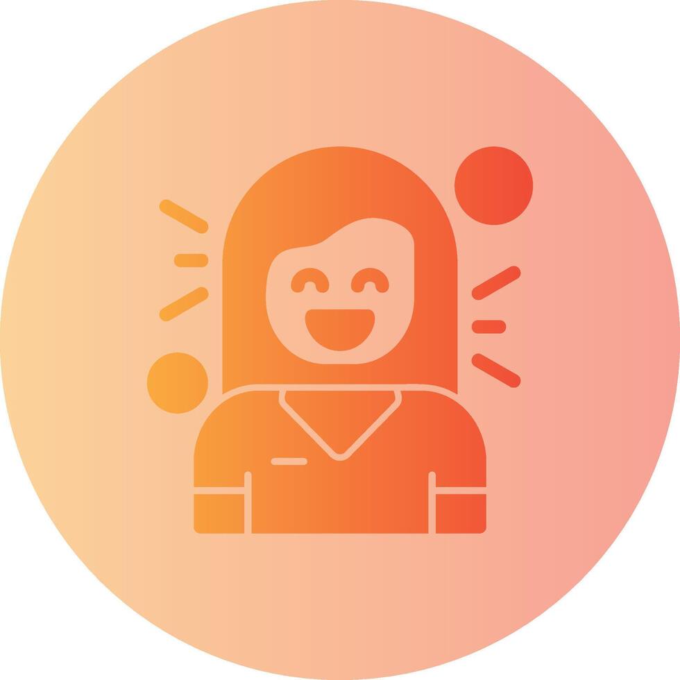 Gratitude Gradient Circle Icon vector
