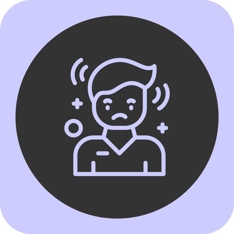 Contempt Linear Round Icon vector