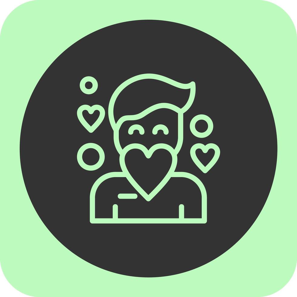 Compassion Linear Round Icon vector