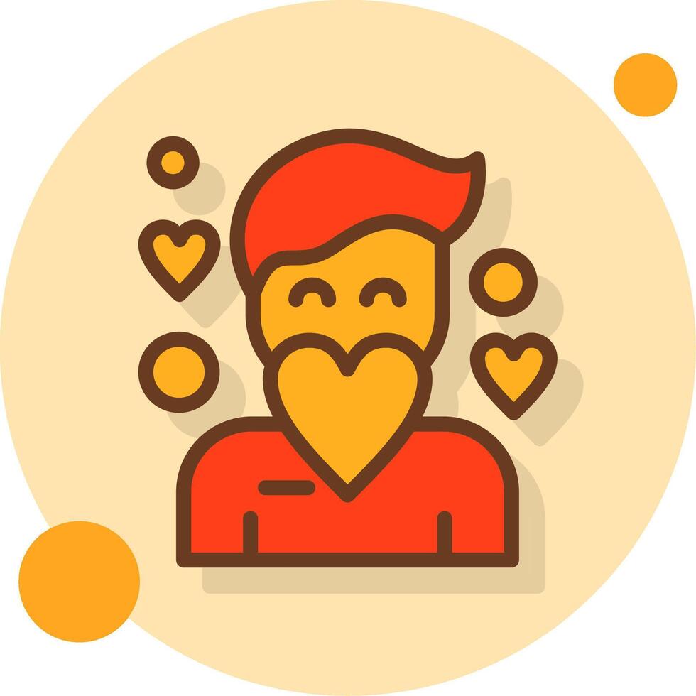 Compassion Filled Shadow Circle Icon vector
