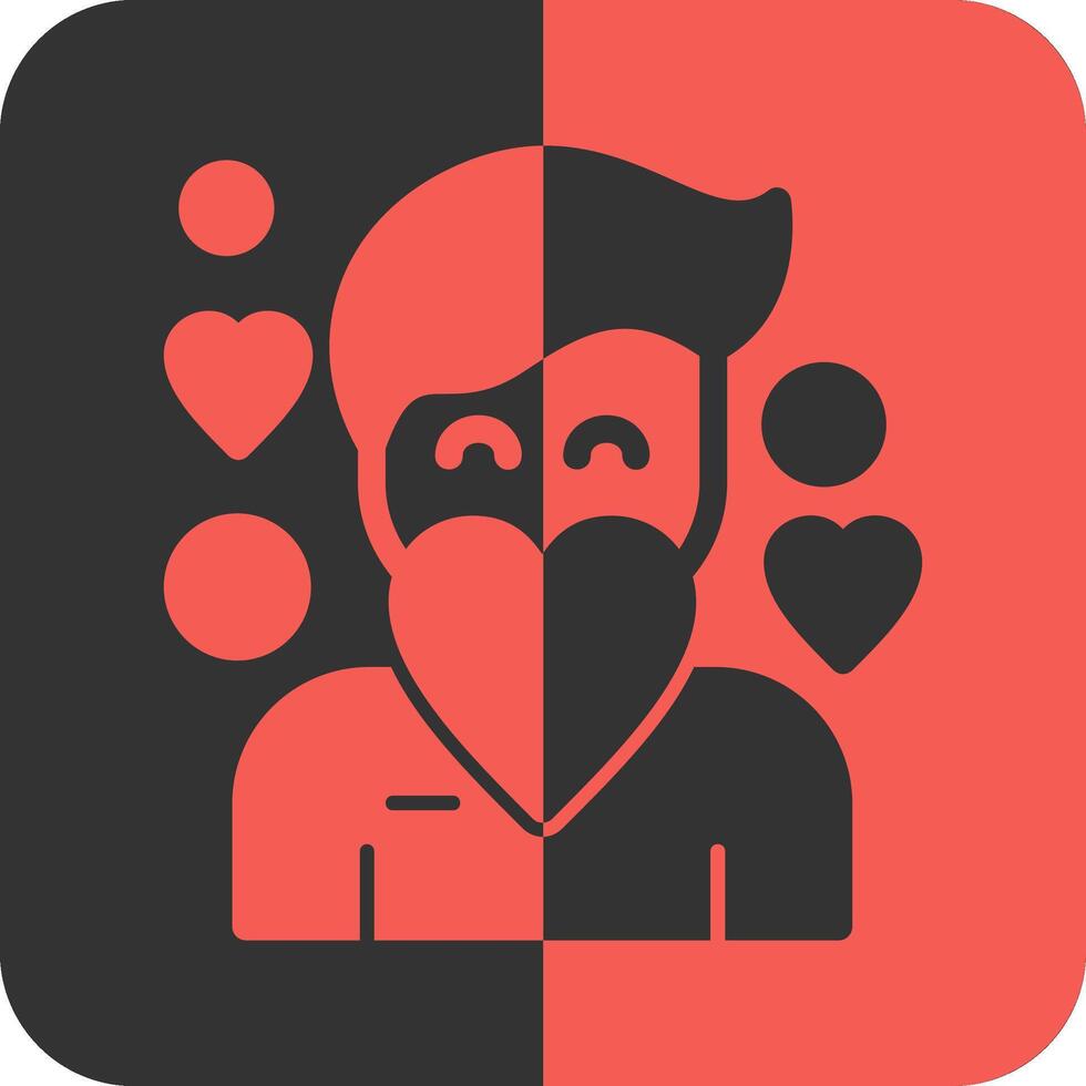 Compassion Red Inverse Icon vector