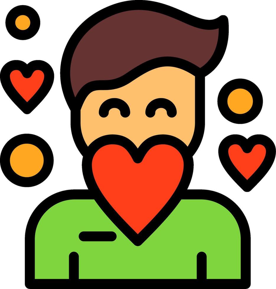Compassion Line Filled Icon vector