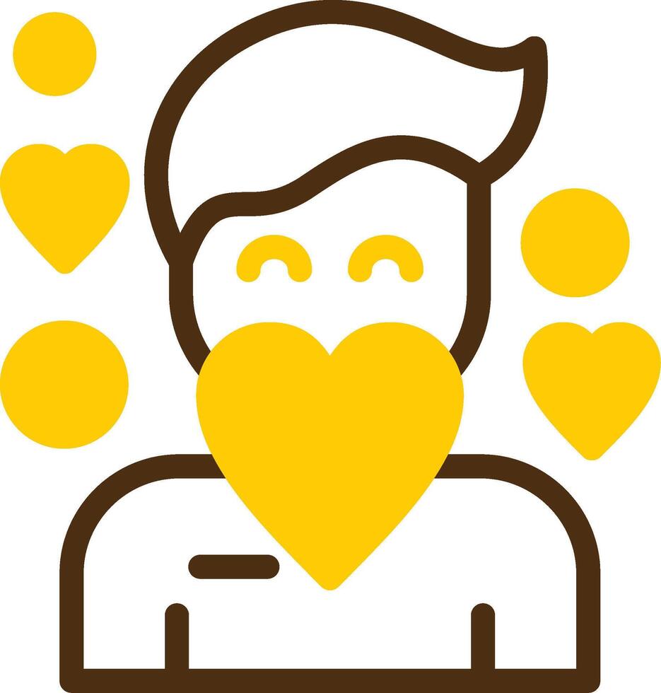 Compassion Yellow Lieanr Circle Icon vector