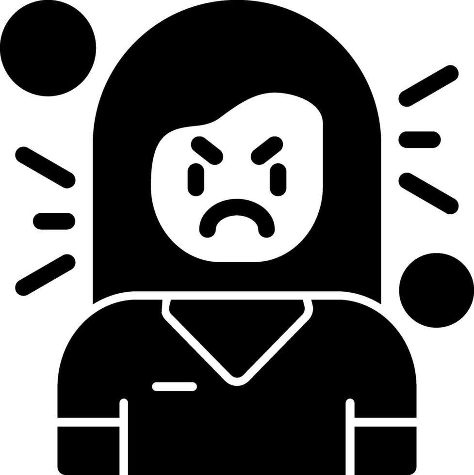 Resentment Glyph Icon vector