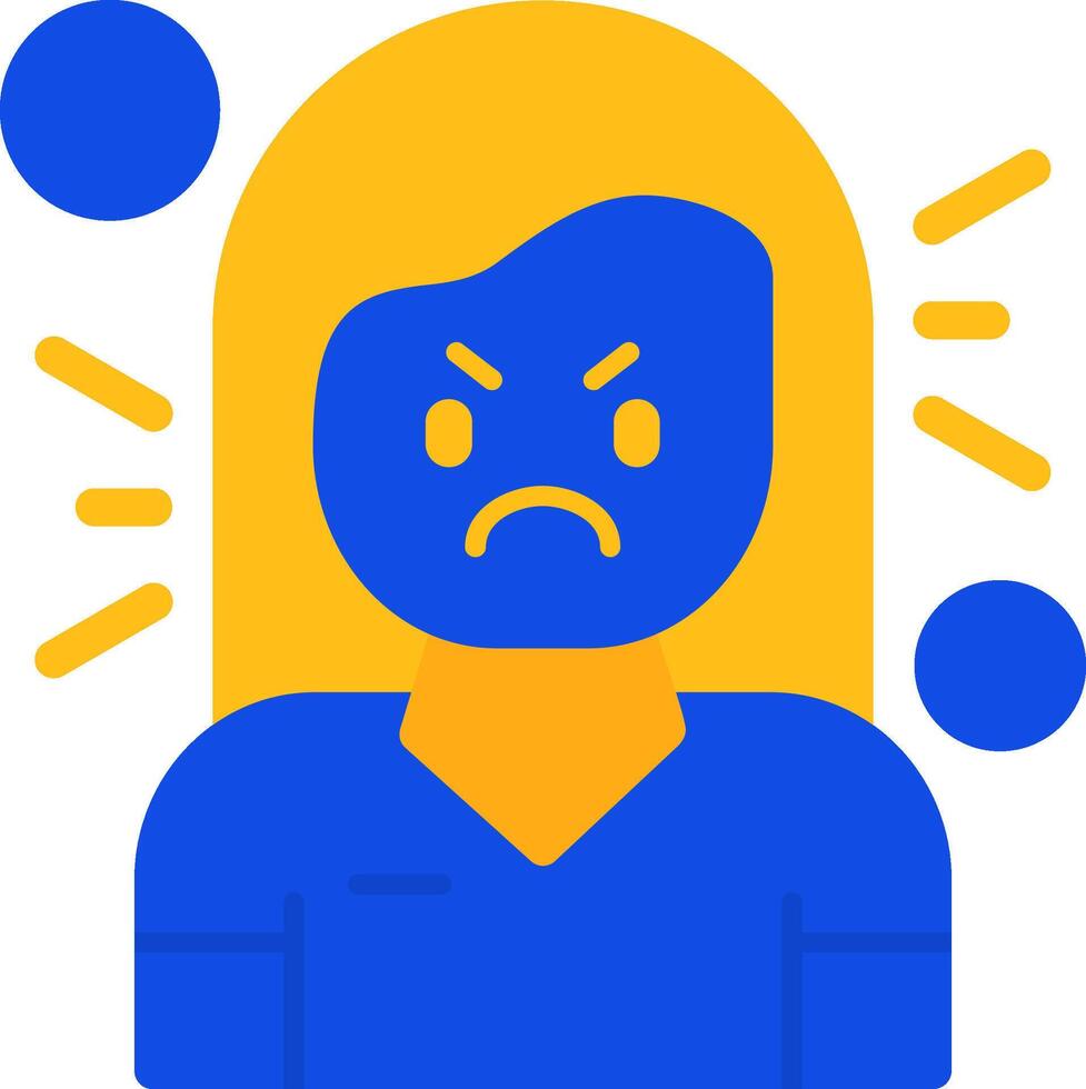 Resentment Flat Two Color Icon vector