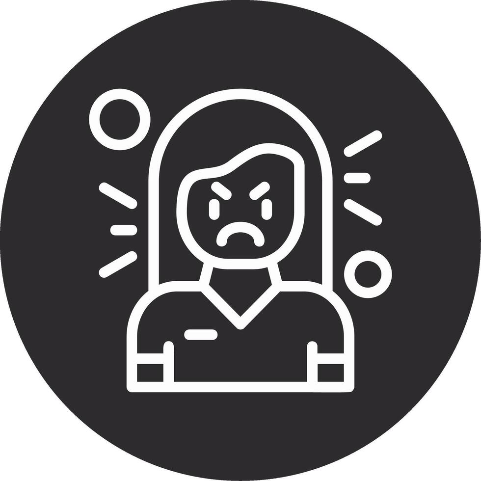 Resentment Inverted Icon vector