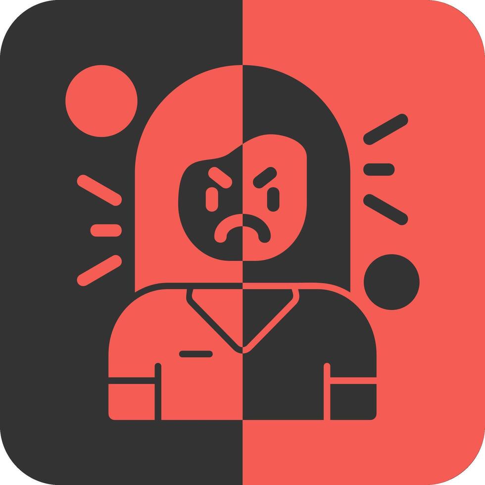 Resentment Red Inverse Icon vector