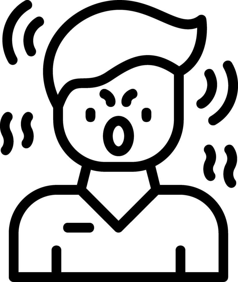 Indignation Line Icon vector