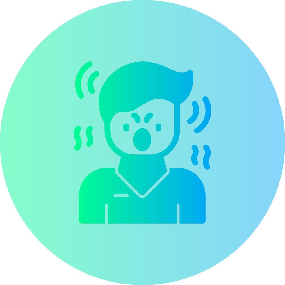 Indignation Gradient Circle Icon vector