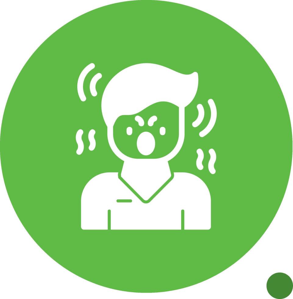 Indignation Glyph Shadow Icon vector