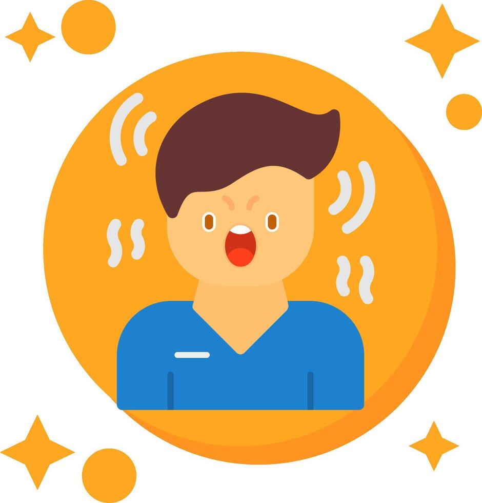 Indignation Tailed Color Icon vector