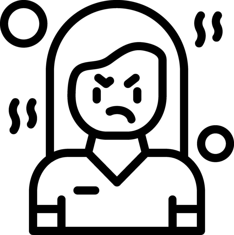 Disapproval Line Icon vector