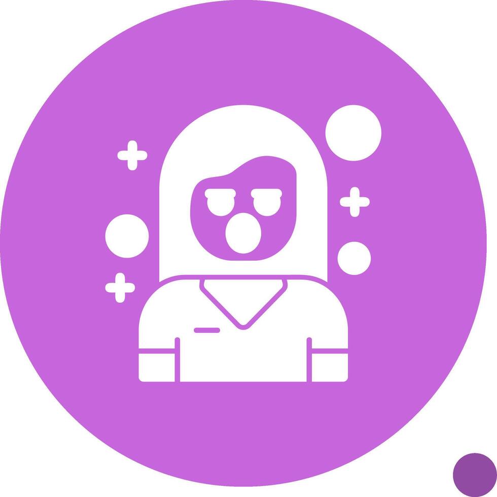 Hesitation Glyph Shadow Icon vector