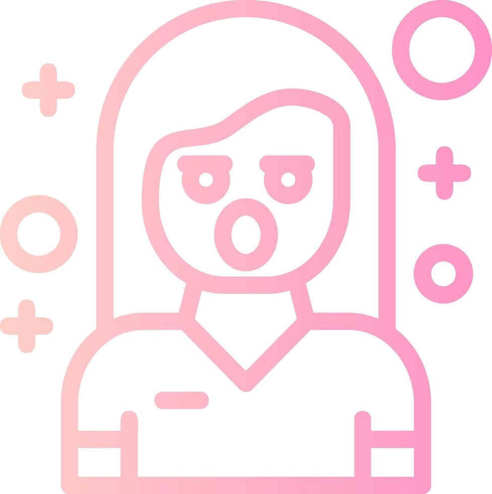 Hesitation Linear Gradient Icon vector