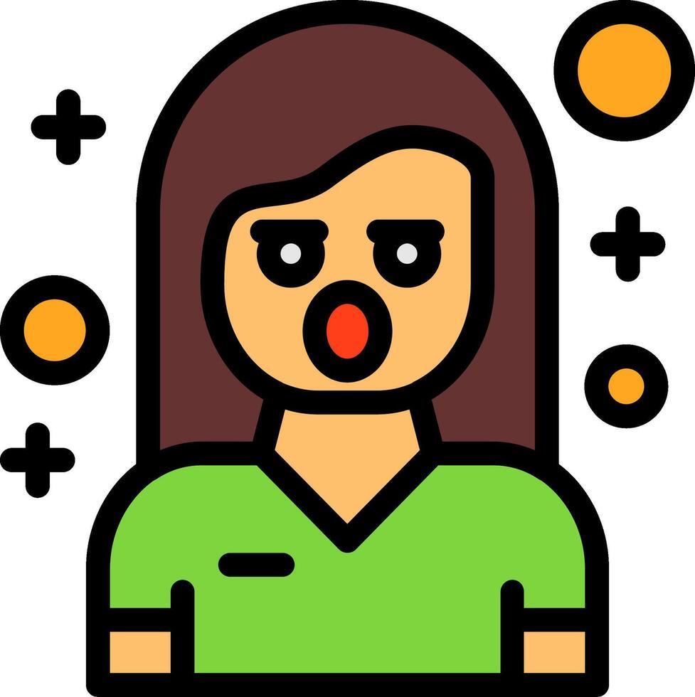 Hesitation Line Filled Icon vector