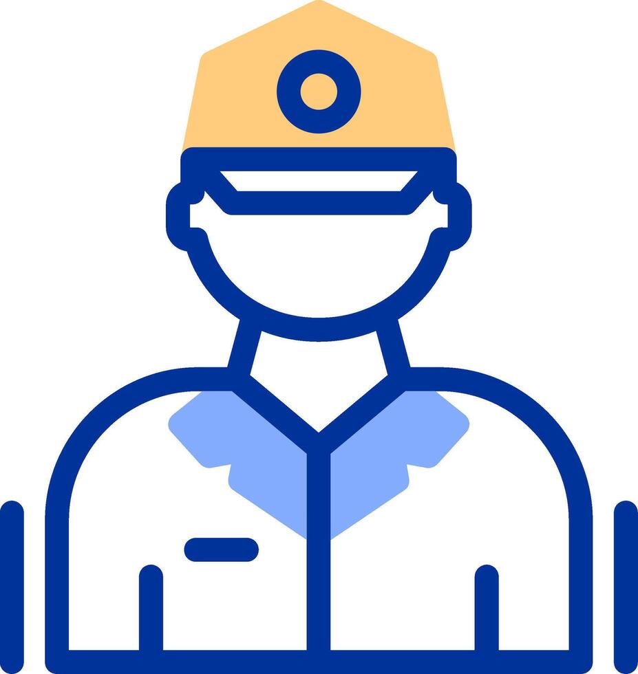 Parking warden Color Filled Icon vector