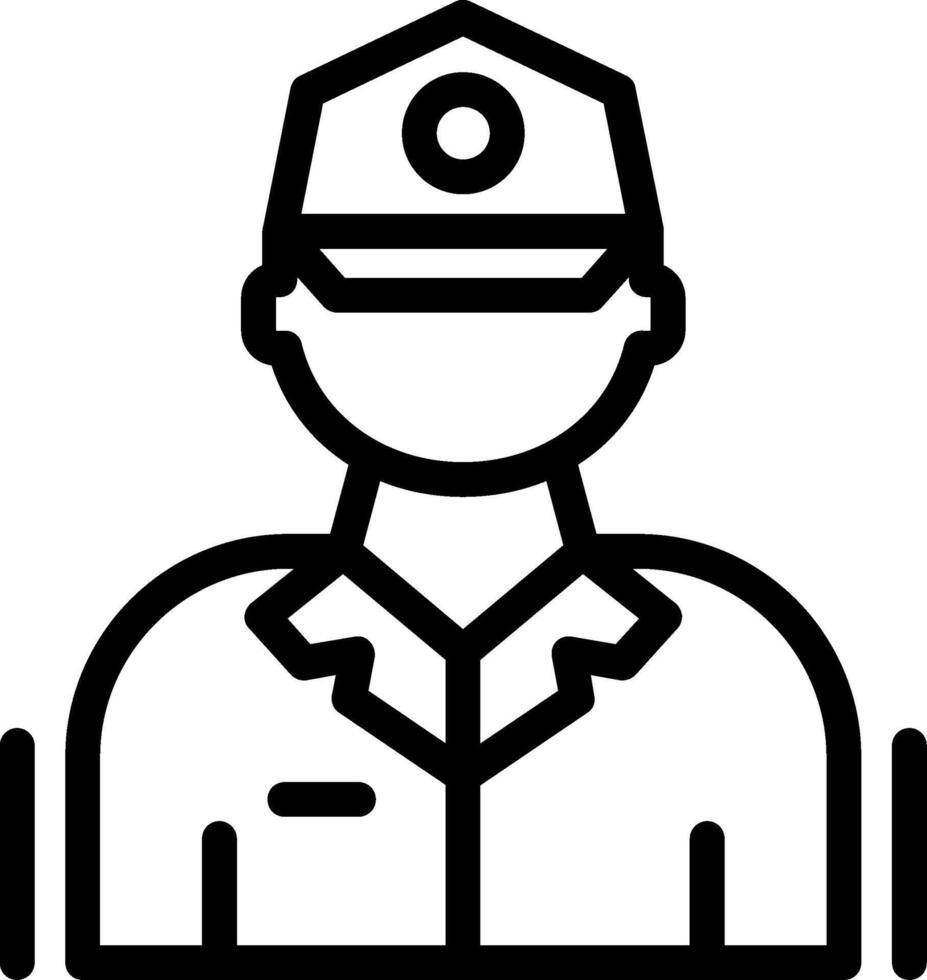 Parking warden Line Icon vector