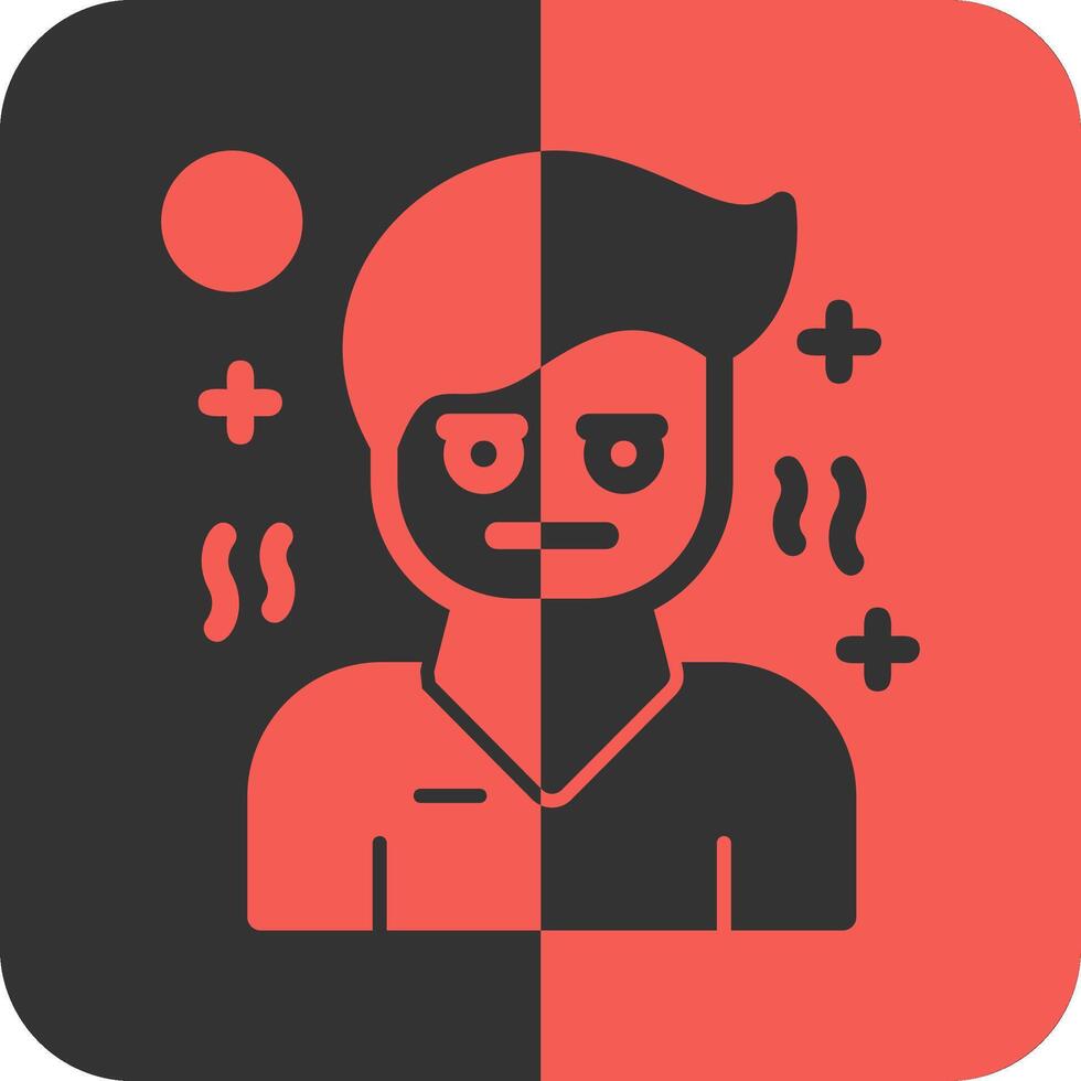 Disinterest Red Inverse Icon vector