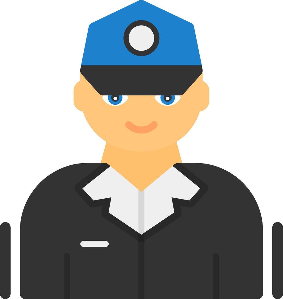 Parking warden Flat Icon vector