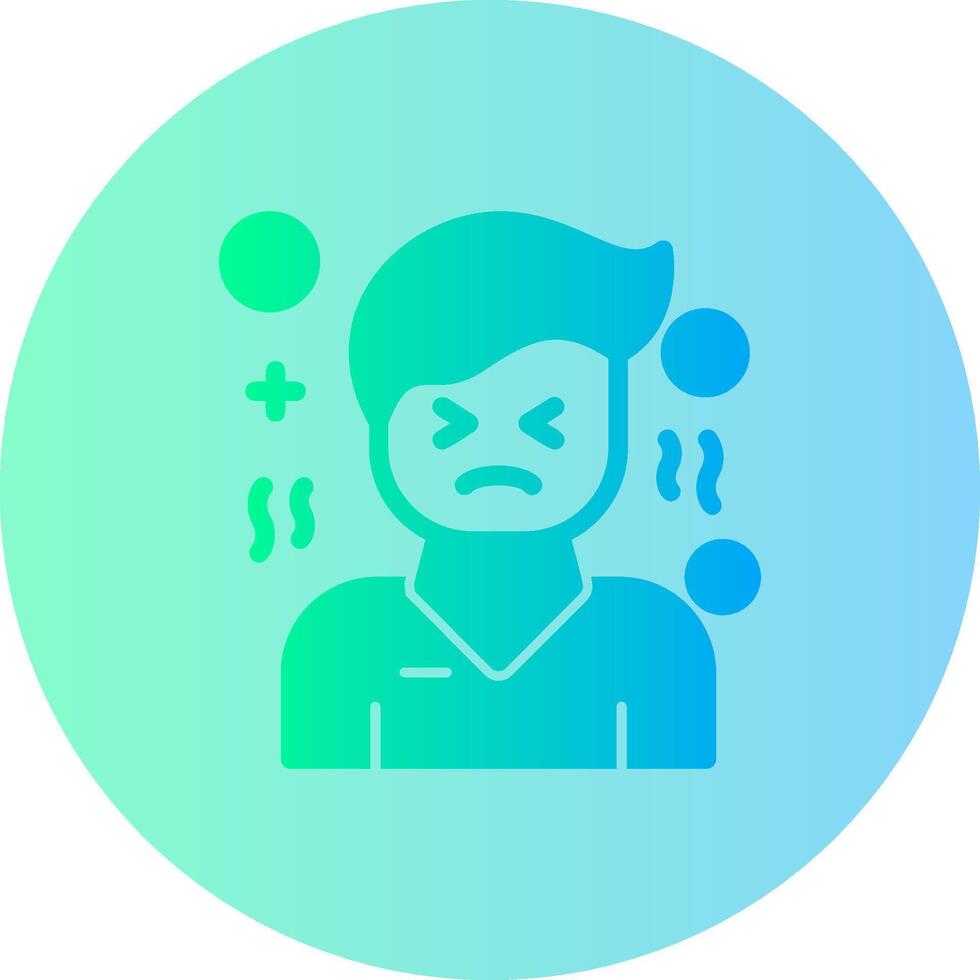 Discomfort Gradient Circle Icon vector