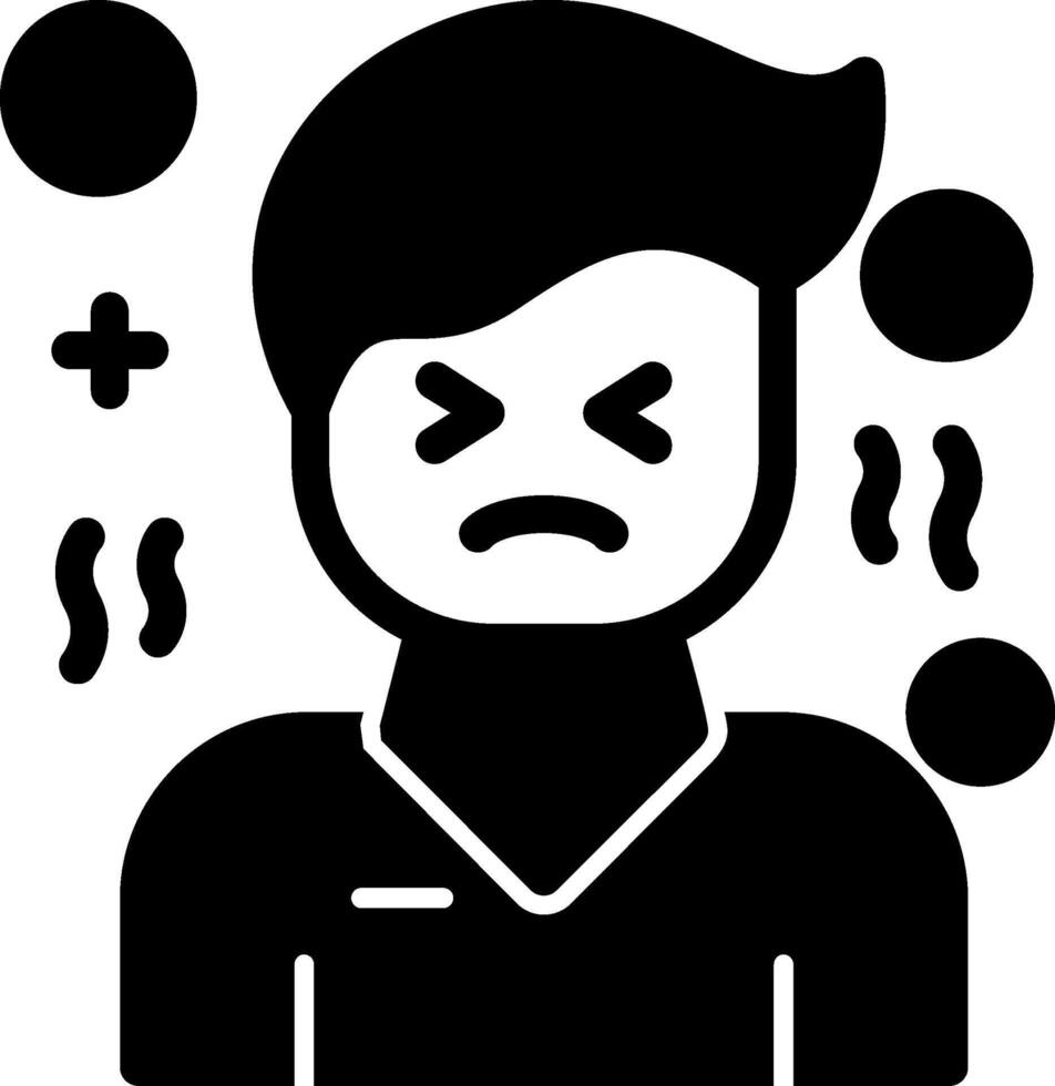 Discomfort Glyph Icon vector