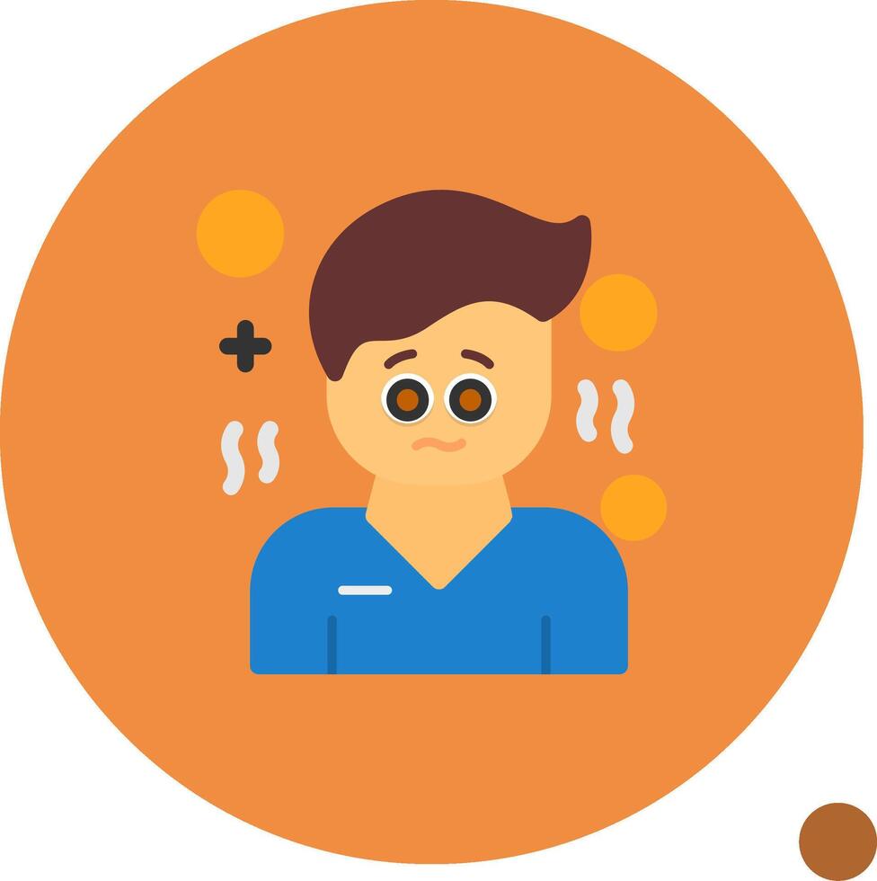 Apprehension Flat Shadow Icon vector