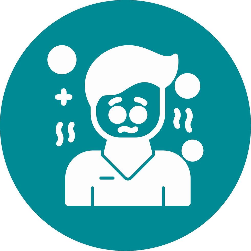 Apprehension Glyph Circle Icon vector