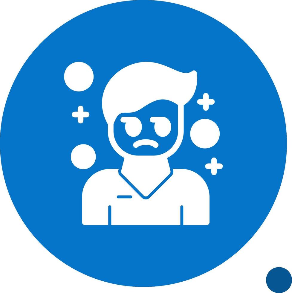 Cynicism Glyph Shadow Icon vector