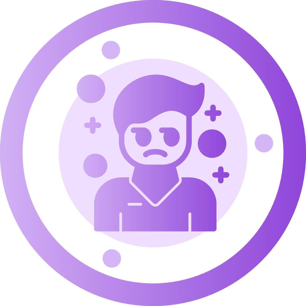 Cynicism Glyph Gradient Icon vector