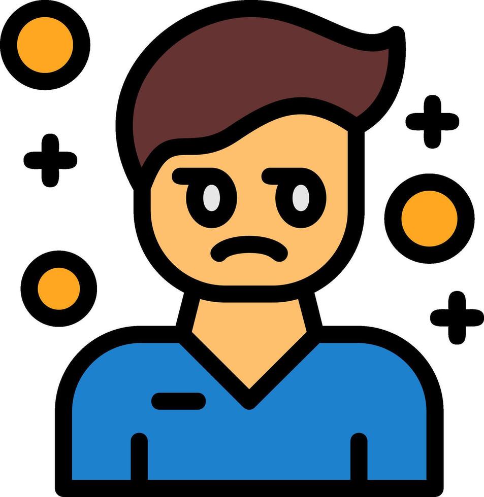 Cynicism Line Filled Icon vector