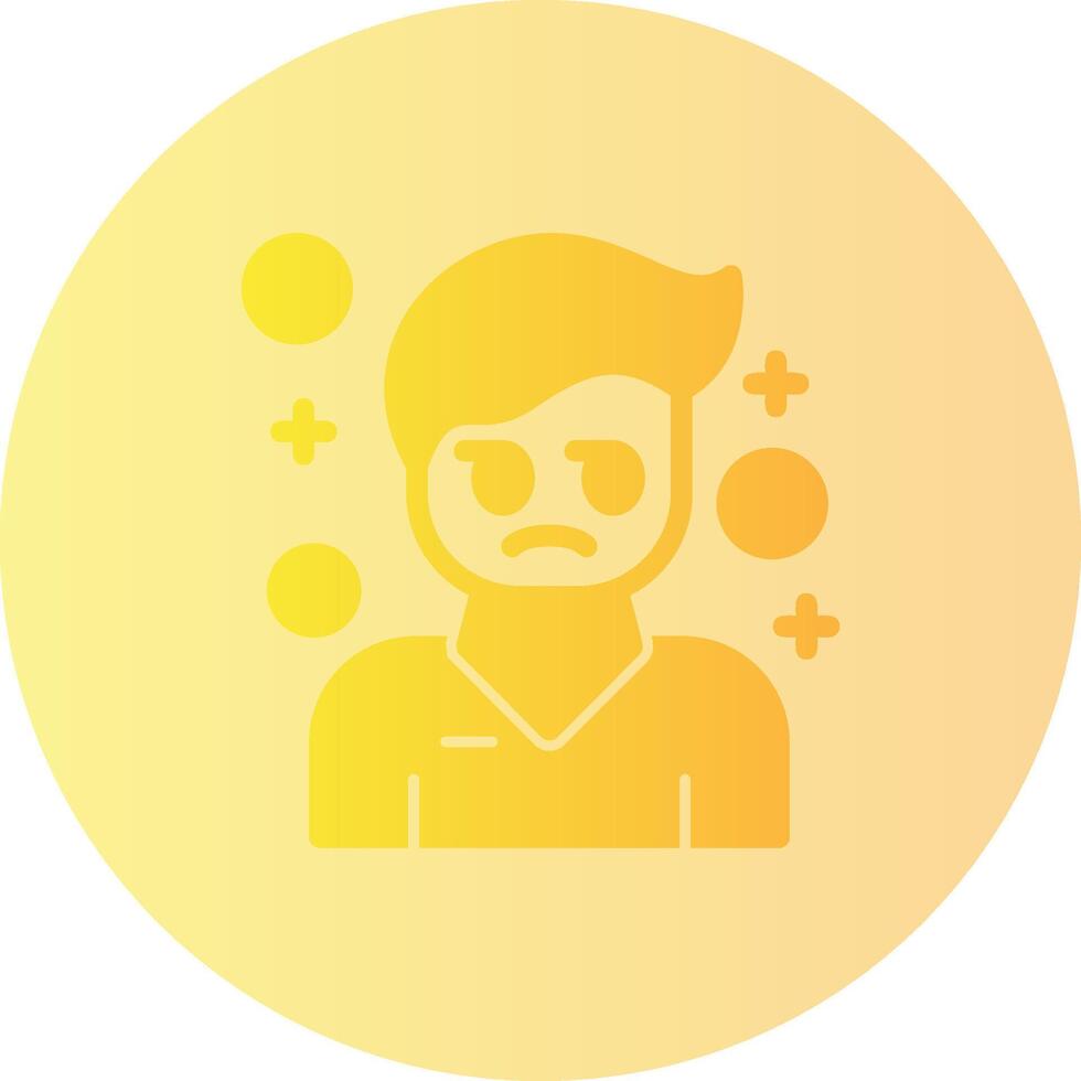 Cynicism Gradient Circle Icon vector