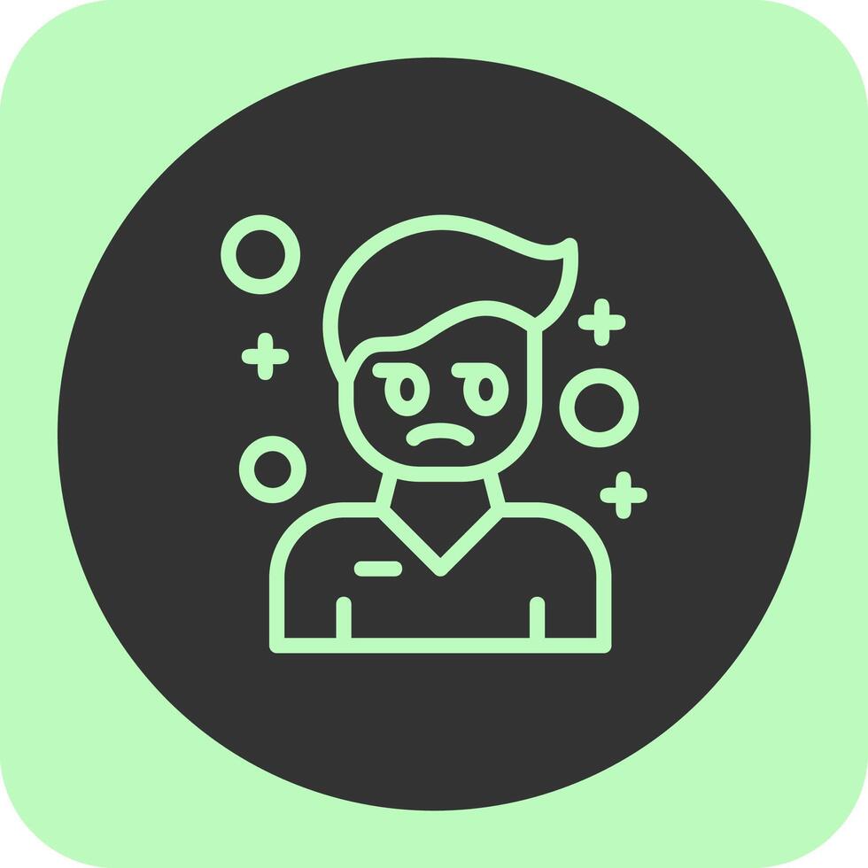 Cynicism Linear Round Icon vector